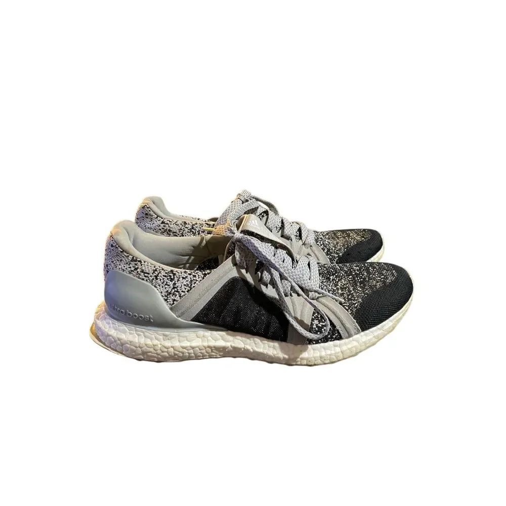 Adidas by Stella McCarthy ultra boost, black and silver sneakers 8.5.